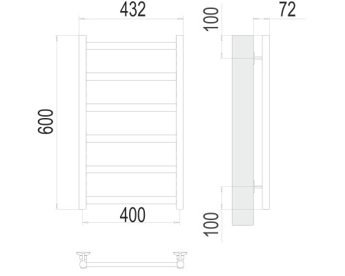 Полотенцесушитель Terminus Эконом Аврора П6 400х600