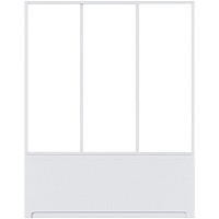 Шторка на ванну Bas Кэмерон 120 ШТ00067 профиль Белый стекло прозрачное