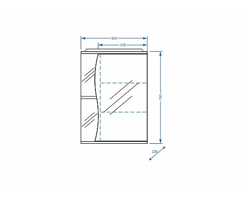 Зеркальный шкаф Stella Polar Верея 50 SP-00000032
