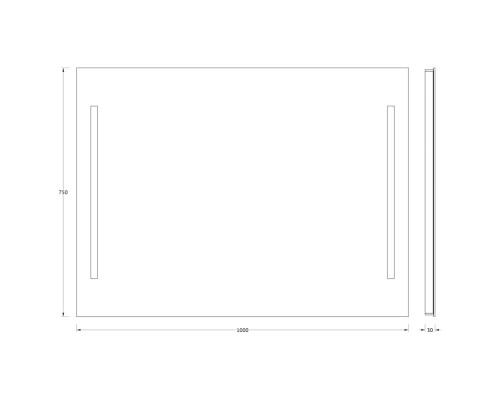 Зеркало Evoform Ledline 75х100 с подсветкой