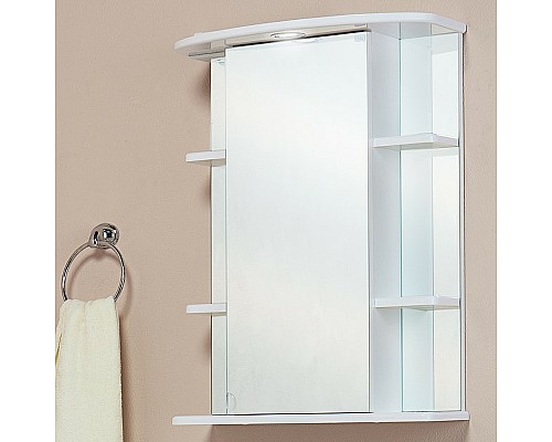 Зеркальный шкаф Onika Глория 55.01 L 205504 с подсветкой Белый