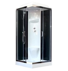 Душевая кабина Royal Bath HP 80х80 стекло прозрачное задняя стенка Черная