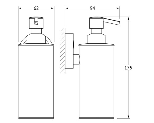 Дозатор жидкого мыла (хром) FBS LUX 011 
