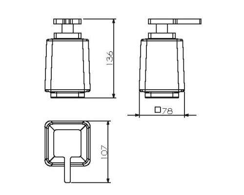 Диспенсер стеклянный матовый LANGBERGER 32021A-01-00