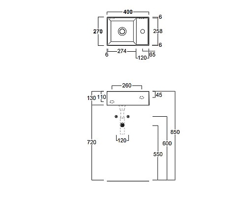 Раковина Simas Agile 40 R AG40 bi*1 Белая