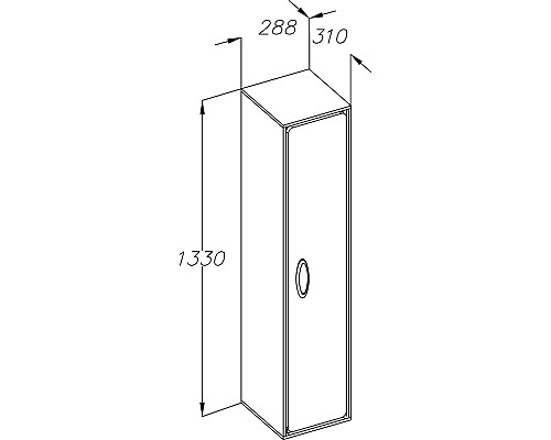 Шкаф-пенал Smile Монтэ белый Z0000014809