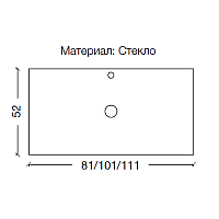Столешница стекло 100см Прямая СЕРЕБРО Поталированный Золотой