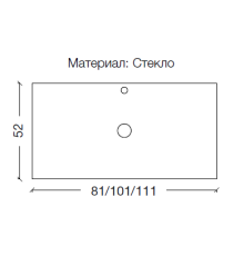 Столешница стекло 100см Прямая СЕРЕБРО Поталированный Золотой