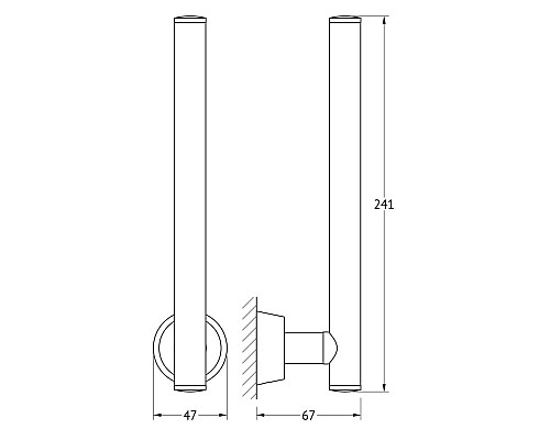 Держатель запасных рулонов туалетной бумаги (хром) FBS VIZ 021