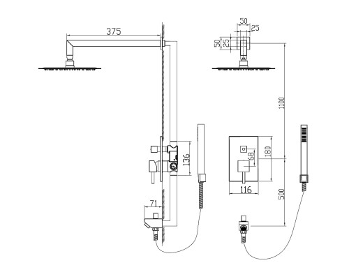 Душевая система RGW Shower Panels SP-54 21140854-01 Хром