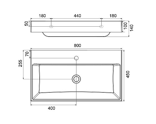 Умывальник Ravak NATURAL 800 XJO01280000 без перелива