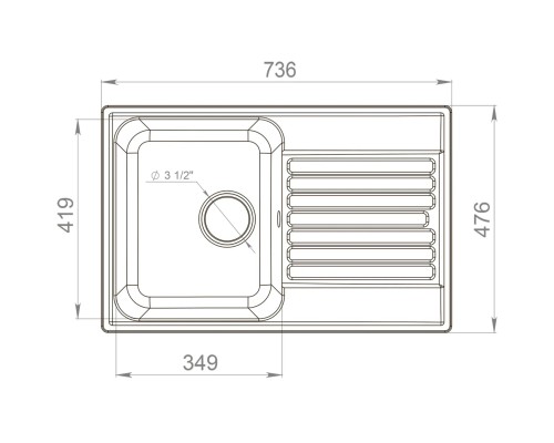 Кухонная мойка Reflection Bolero 74 RF0574BL Черная