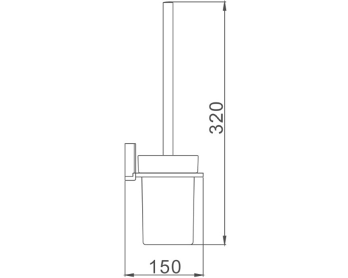 Ершик для унитаза Haiba HB8810 Хром