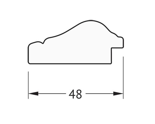 Зеркало Evoform Definite 132х72 BY 1096 в багетной раме - Алебастр 48 мм