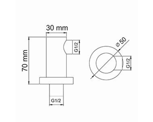Гигиенический душ со смесителем WasserKRAFT Dill Хром