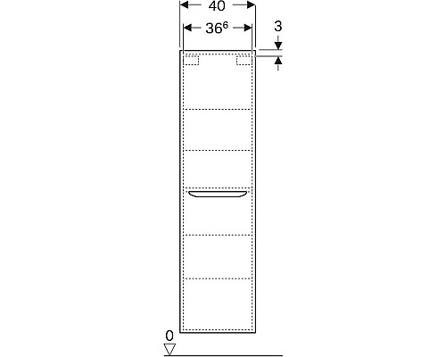 Шкаф пенал Geberit myDay 40 824001000 подвесной Какао с молоком