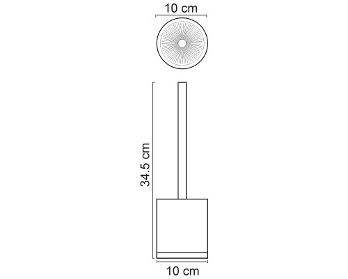 Ершик для унитаза WasserKRAFT Vils K-6127 Черный