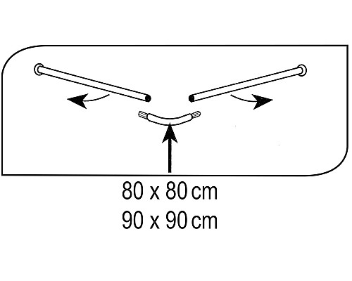 Карниз для ванны Ridder 59500 Хром