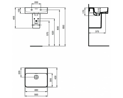 Раковина Ideal Standard Strada II 50 T363701 Euro White