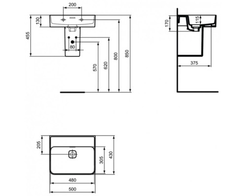 Раковина Ideal Standard Strada II 50 T363701 Euro White