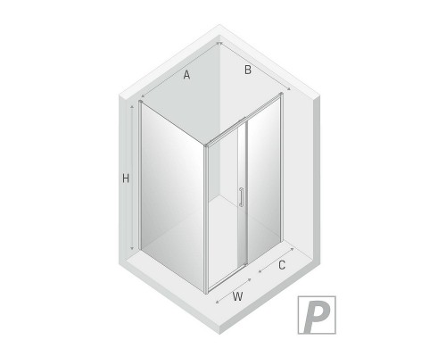 Душевое ограждение NEW TRENDY PRIME 130x80x200 (хром)