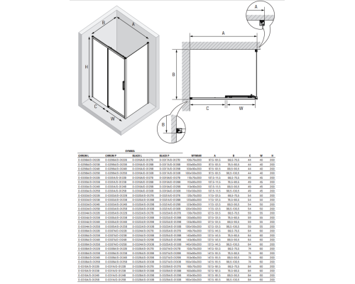 Душевое ограждение NEW TRENDY PRIME 130x80x200 (хром)