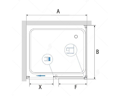 Душевой уголок RGW Passage PA-76 160х100 35087660-11 профиль Хром стекло прозрачное