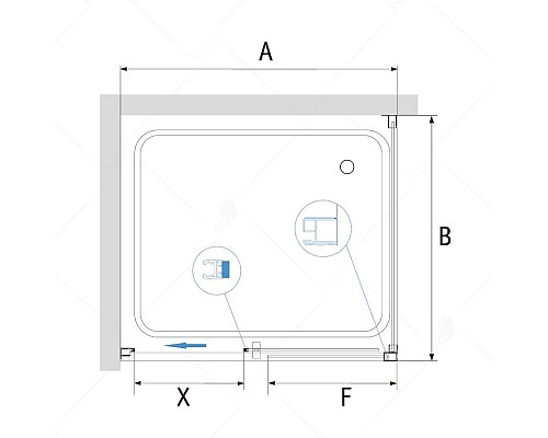 Душевой уголок RGW Passage PA-76 160х100 35087660-11 профиль Хром стекло прозрачное