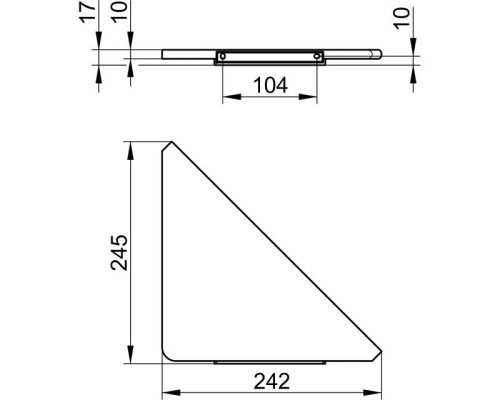 Угловая полка Keuco Edition 400 11557 170000 Хром