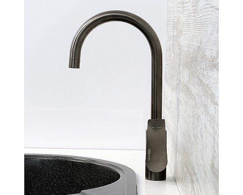 Смеситель для кухни WasserKRAFT Wiese 8407 Оружейная сталь
