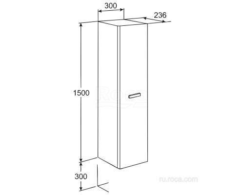 Шкаф - колонна Roca Victoria Nord ZRU9000026 белый глянец