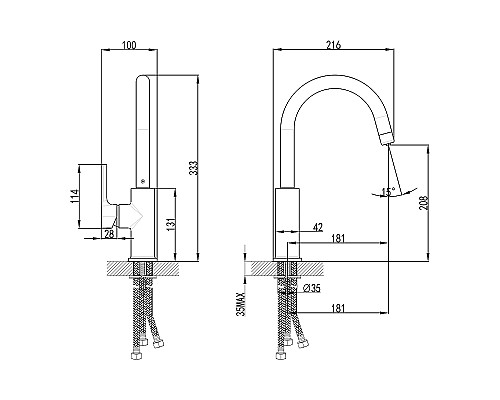 Смеситель для кухни Lemark Comfort LM3073C Хром