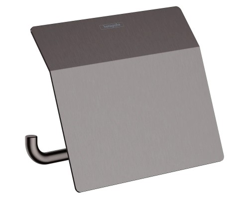 Держатель туалетной бумаги Hansgrohe AddStoris 41753340 с крышкой Шлифованный черный хром