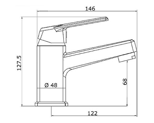 Смеситель для раковины Orange OneLife P02-021cr Хром