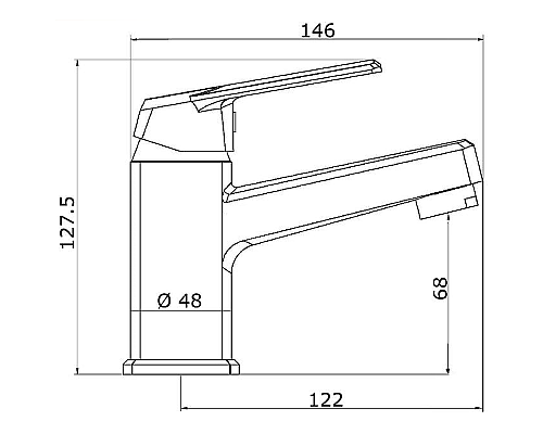 Смеситель для раковины Orange OneLife P02-021cr Хром