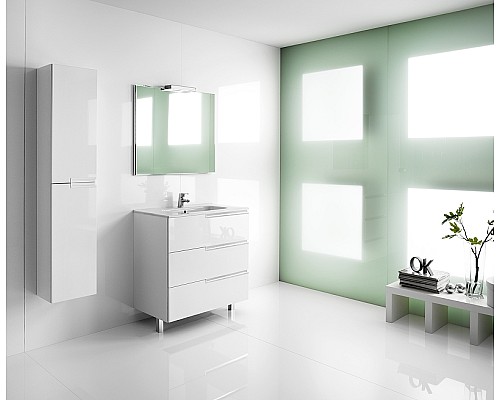 Шкаф пенал Roca Victoria Nord Ice Edition 30 ZRU9302729 подвесной Белый