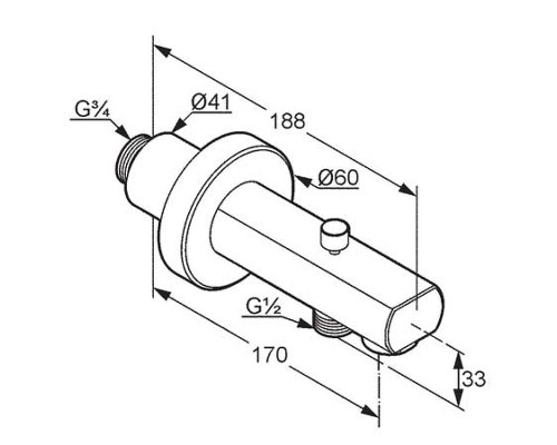 Излив для смесителя Kludi MX 1350105 Хром