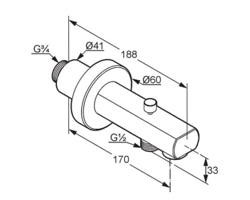 Излив для смесителя Kludi MX 1350105 Хром
