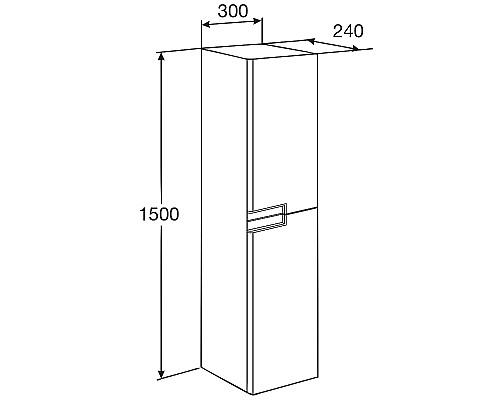 Шкаф пенал Roca Victoria Nord Ice Edition 30 ZRU9302729 подвесной Белый
