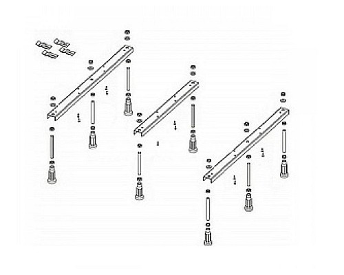 Ножки для душевого поддона Riho 424  8 опор POOTSET68