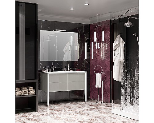 Тумба под раковину Opadiris Рубинно 120 00-00003869 Серая матовая