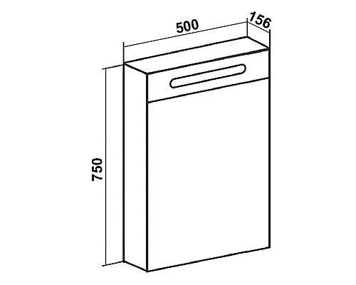 Зеркальный шкаф Runo Парма 50 R 00-00001128 с подсветкой Белый