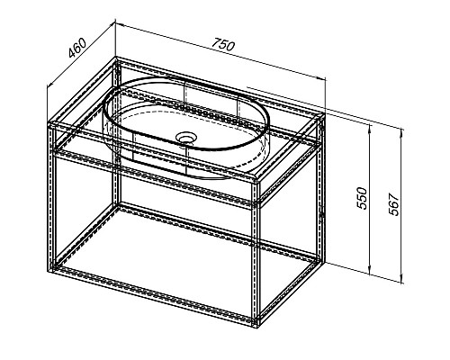 Консоль под раковину Allen Brau Liberty 75 1.33001.60 Медь браш