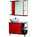 Тумба под раковину Bellezza Рио 90 L 4633615142214 Черная Красная