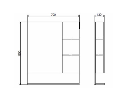 Зеркальный шкаф Comforty Рига 70 00004142212 Дуб сонома