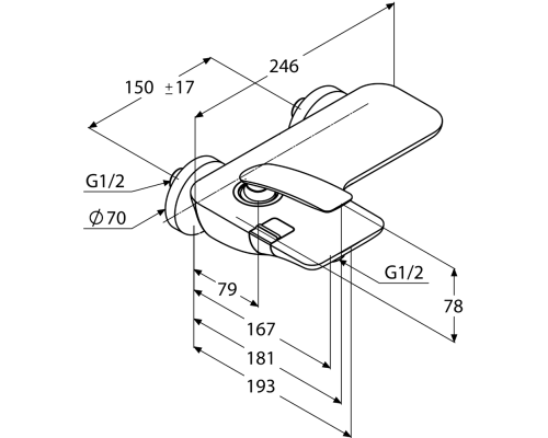 Смеситель для ванны Kludi Balance Черный Хром