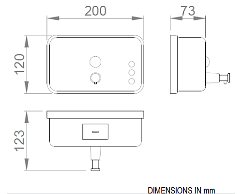 Диспенсер для жидкого мыла Nofer Inox 03042.B Глянцевая нержавеющая сталь