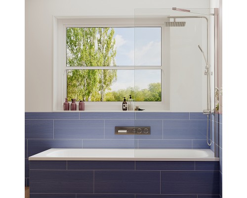 Шторка на ванну Ambassador Bath Screens 80х140 профиль Хром стекло CrystalPure