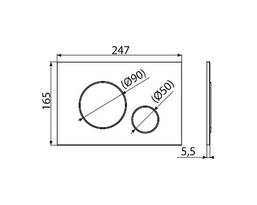 Кнопка смыва AlcaPlast THIN M672 хром матовый