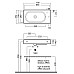Раковина Hatria Area 70 L Y0W901 Белая